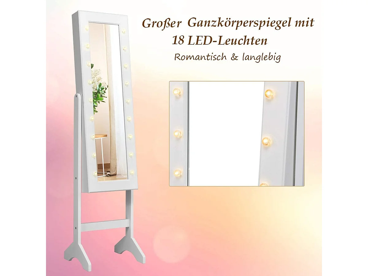 18 LED-Schmuckschrank