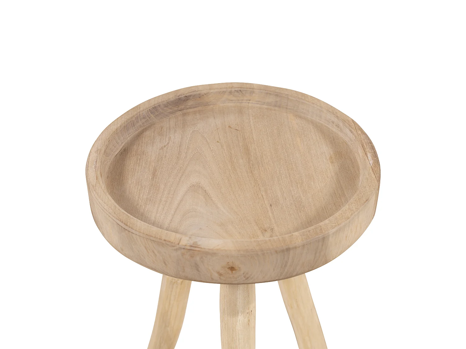 Garten-Beistelltische 2er-Set - Teakholz - 30 cm - Holzfarben hell - TULUM von MYLIA