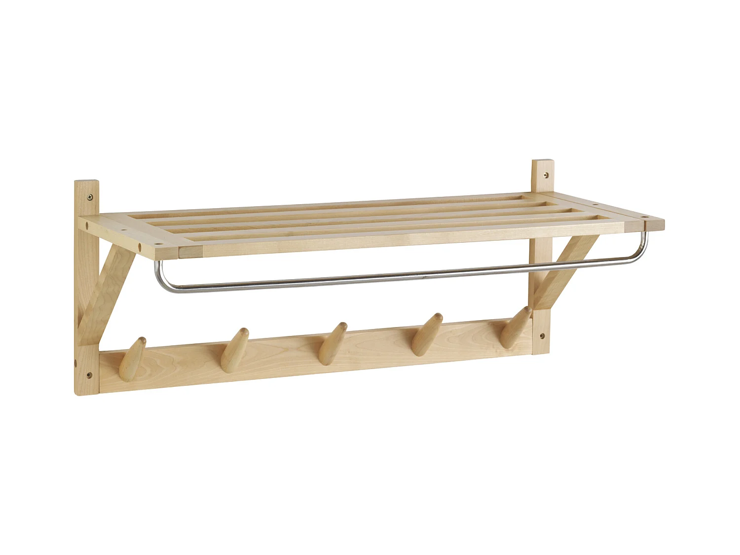 Porte-manteau en bouleau naturel