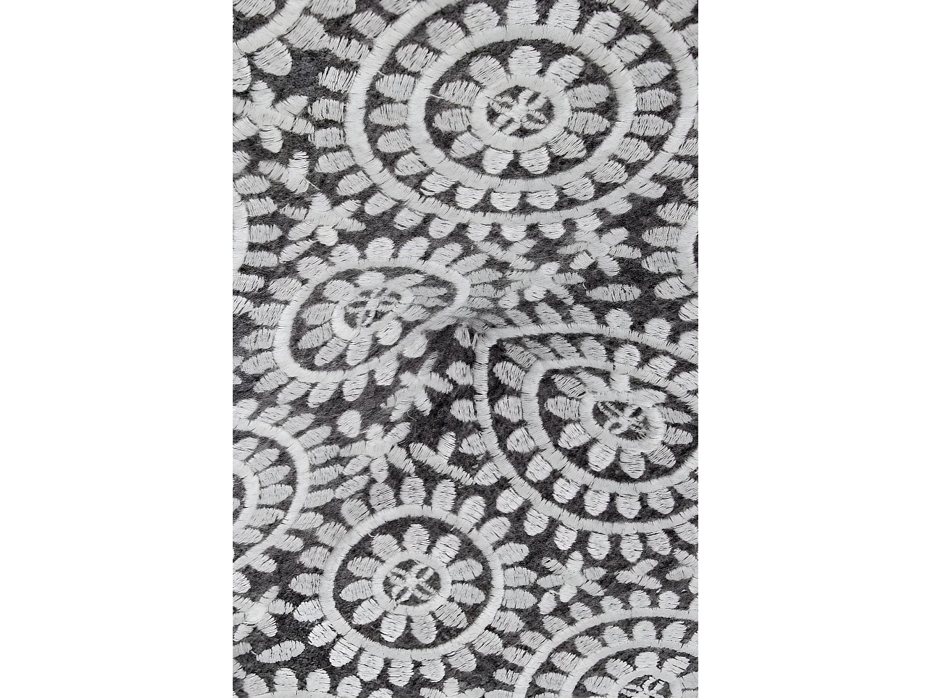 Pouf rectangulaire en textile coloris gris