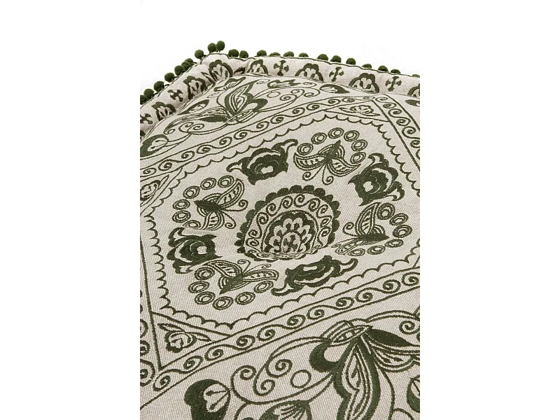 Puff rectangular textil color lino