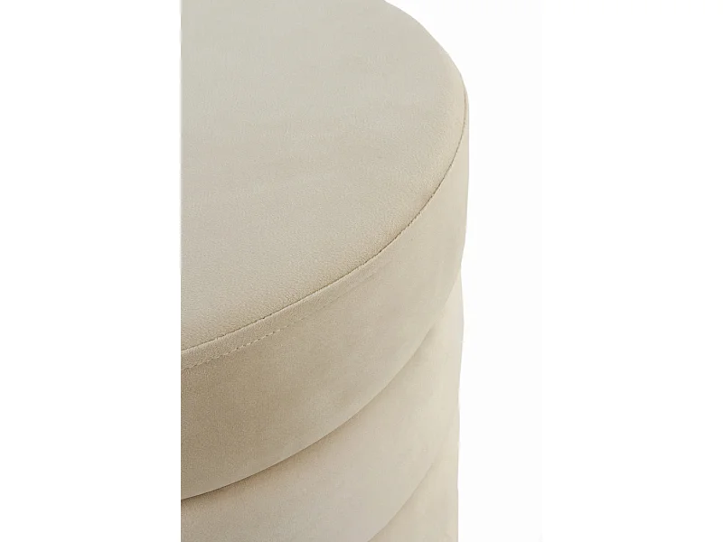 Pouf rembourré en velours blanc
