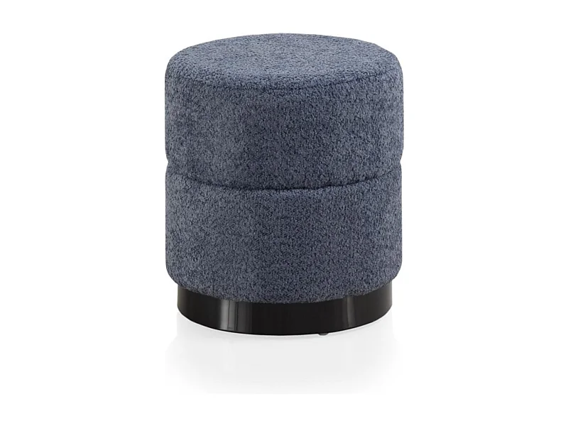 Blauer gepolsterter Hocker