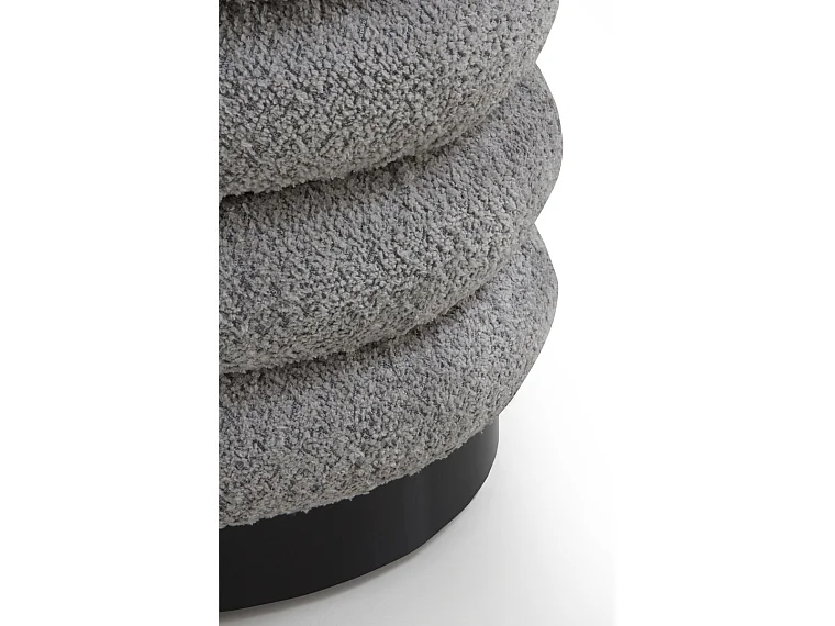 Tabouret tapissé gris