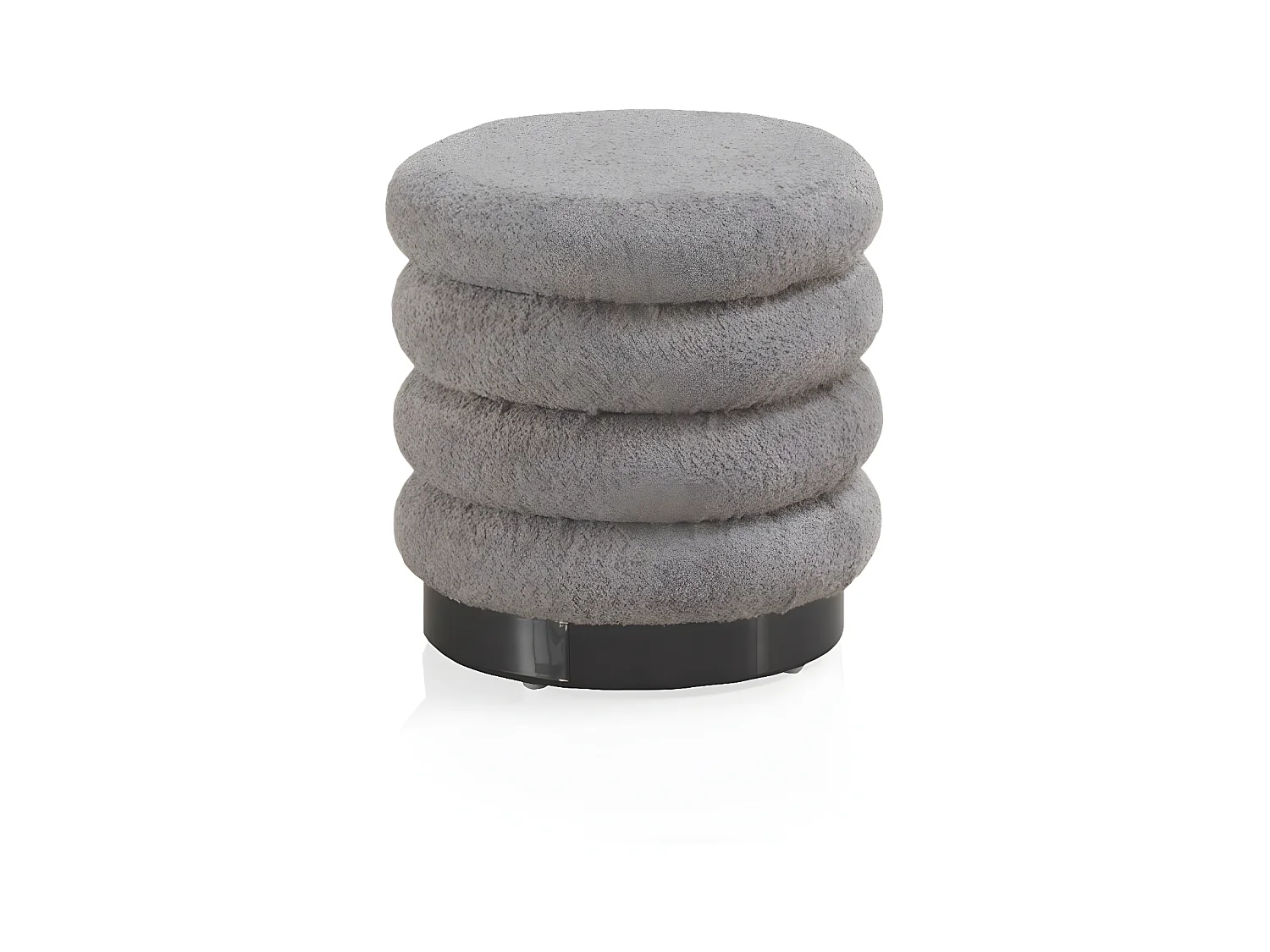 Tabouret tapissé gris