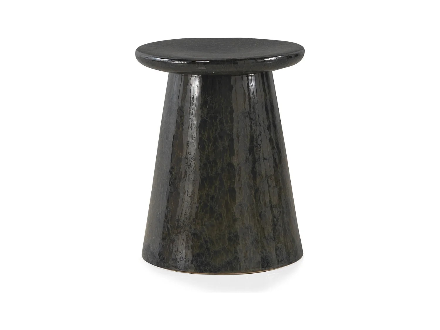 Tabouret de table en céramique bleu foncé