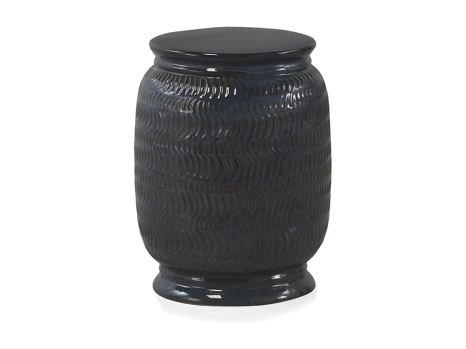 Banco de mesa de apoio em cerâmica azul escuro