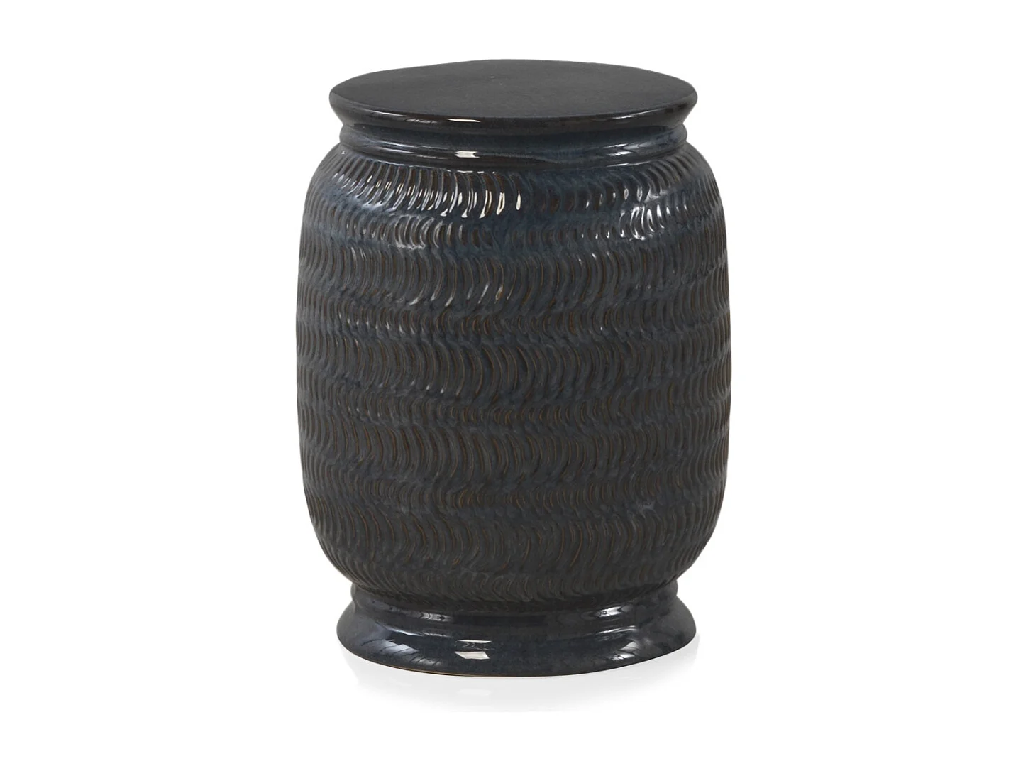 Sgabello da tavolo in ceramica blu scuro