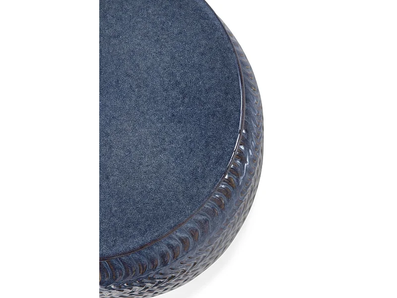 Sgabello da tavolo in ceramica blu scuro