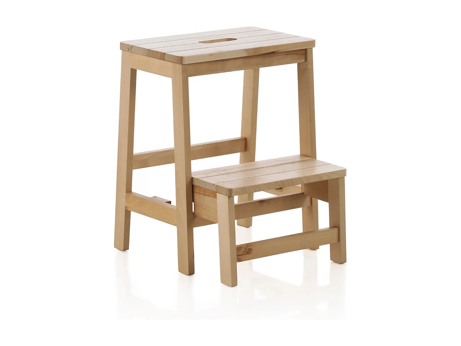 Banco de madeira de bétula natural