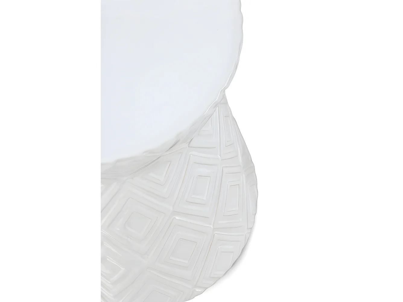 Banco de mesa de apoio em cerâmica bege