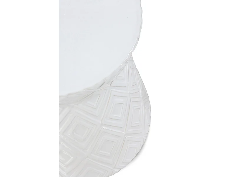 Tabouret table d'appoint en céramique beige