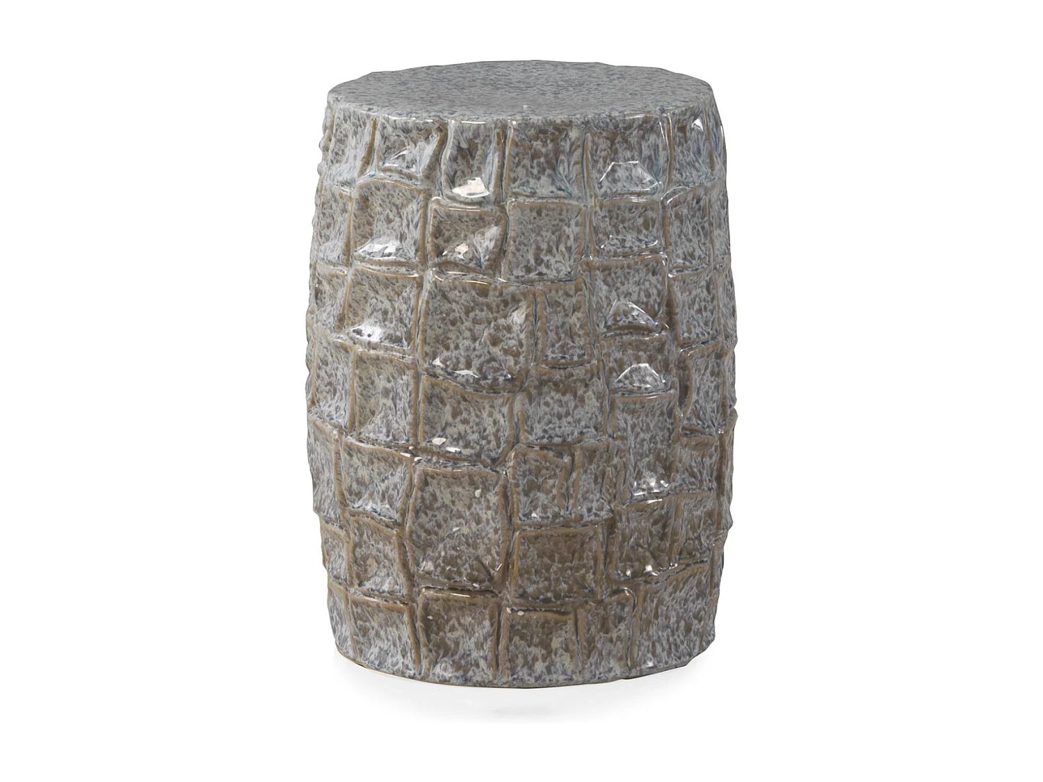 Tabouret de table en céramique bleu-gris