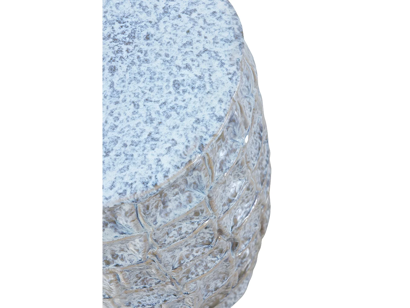 Tabouret de table en céramique bleu-gris