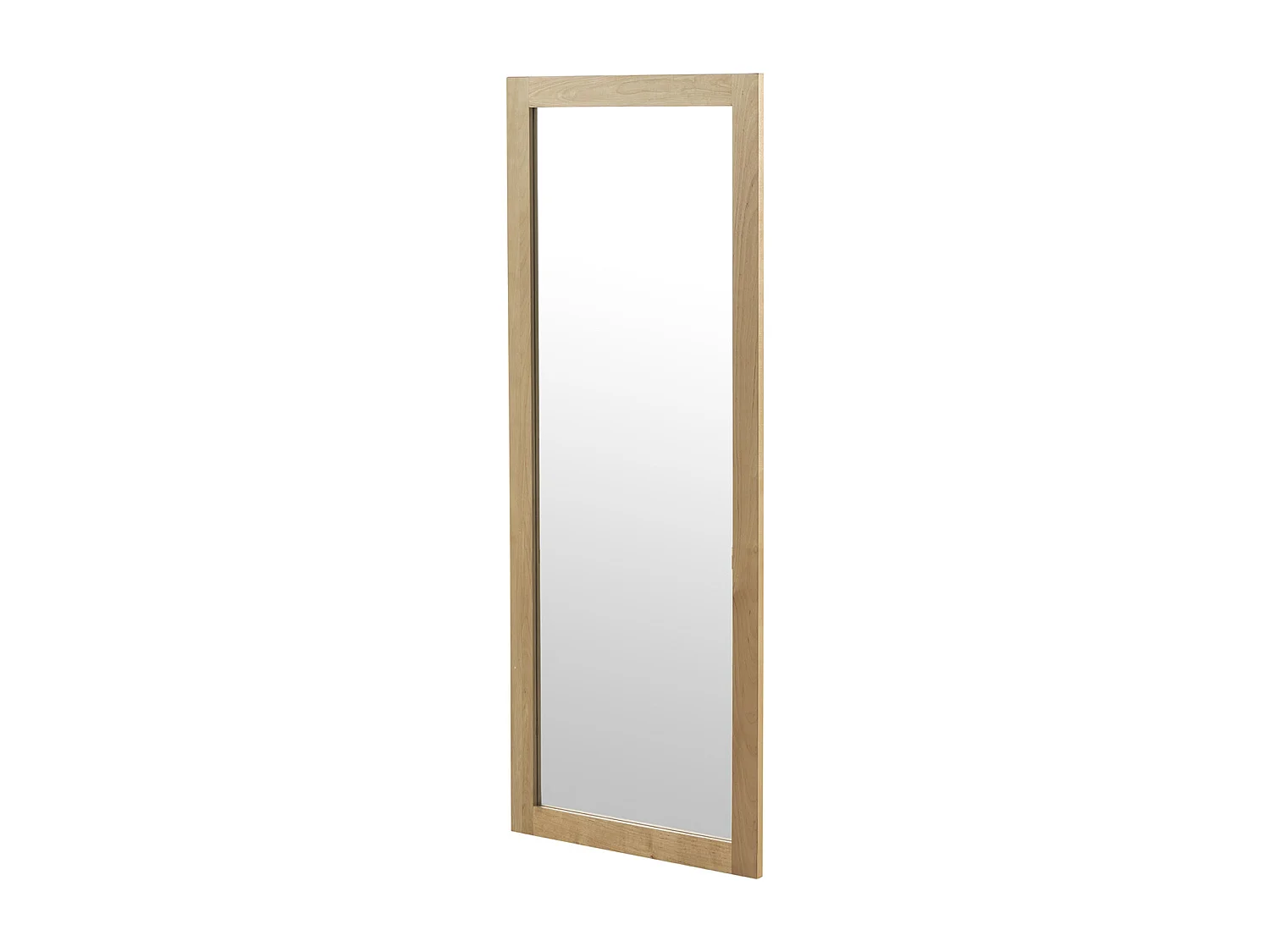 Grand miroir en bois de bouleau naturel