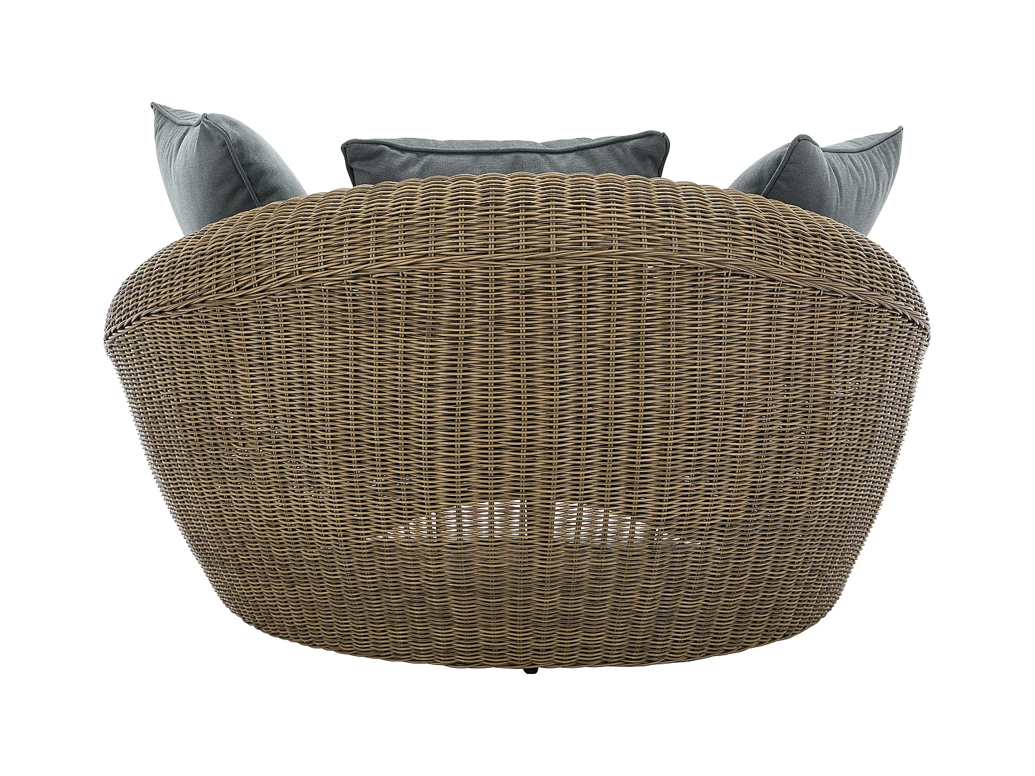 Lot de 2 fauteuils de jardin en résine tressée naturel foncé - WHITEHEAVEN de MYLIA