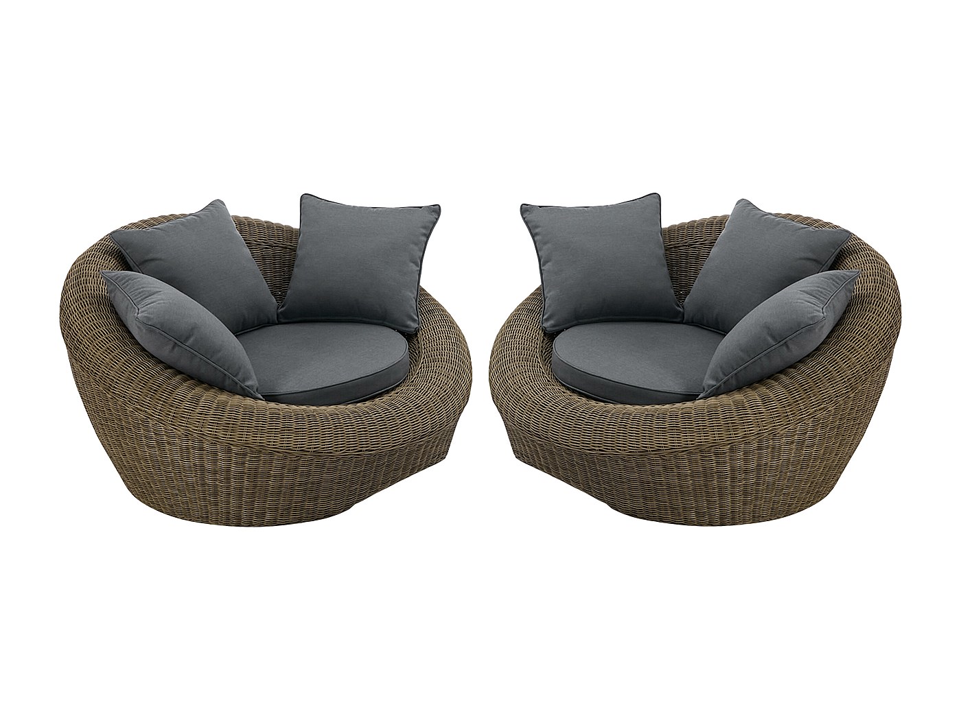 Lot de 2 fauteuils de jardin Ania - Rouge | Leroy Merlin