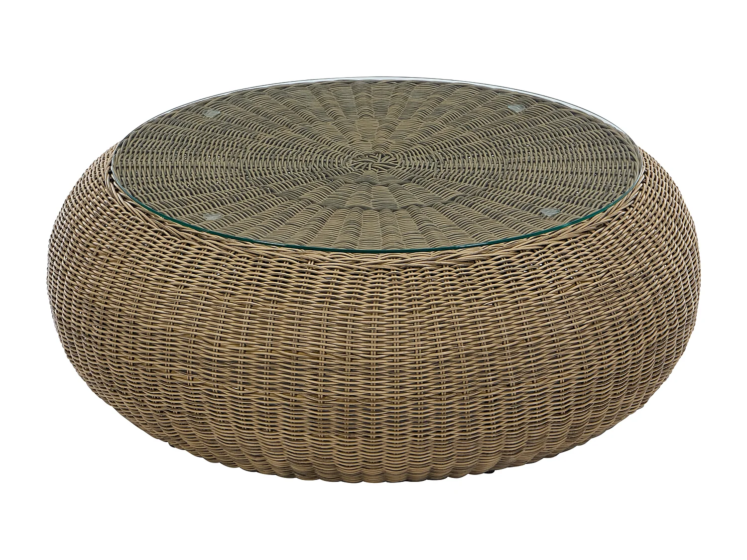 Gartentisch - Polyrattan - Holzfarben dunkel - WHITEHEAVEN von MYLIA