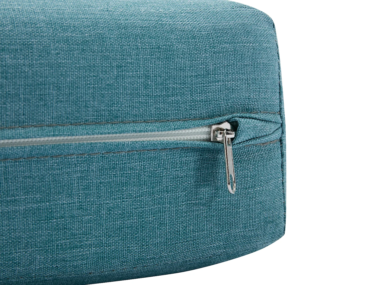 Canapé de jardin 3 places en aluminium - Blanc avec coussins bleus - MOLOKAI de MYLIA