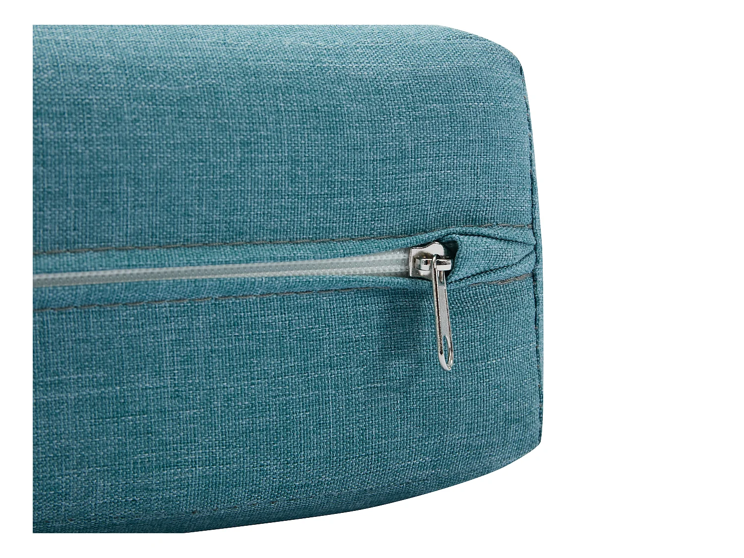 Driezitstuinbank van aluminium - Wit met blauwe kussens - MOLOKAI van MYLIA