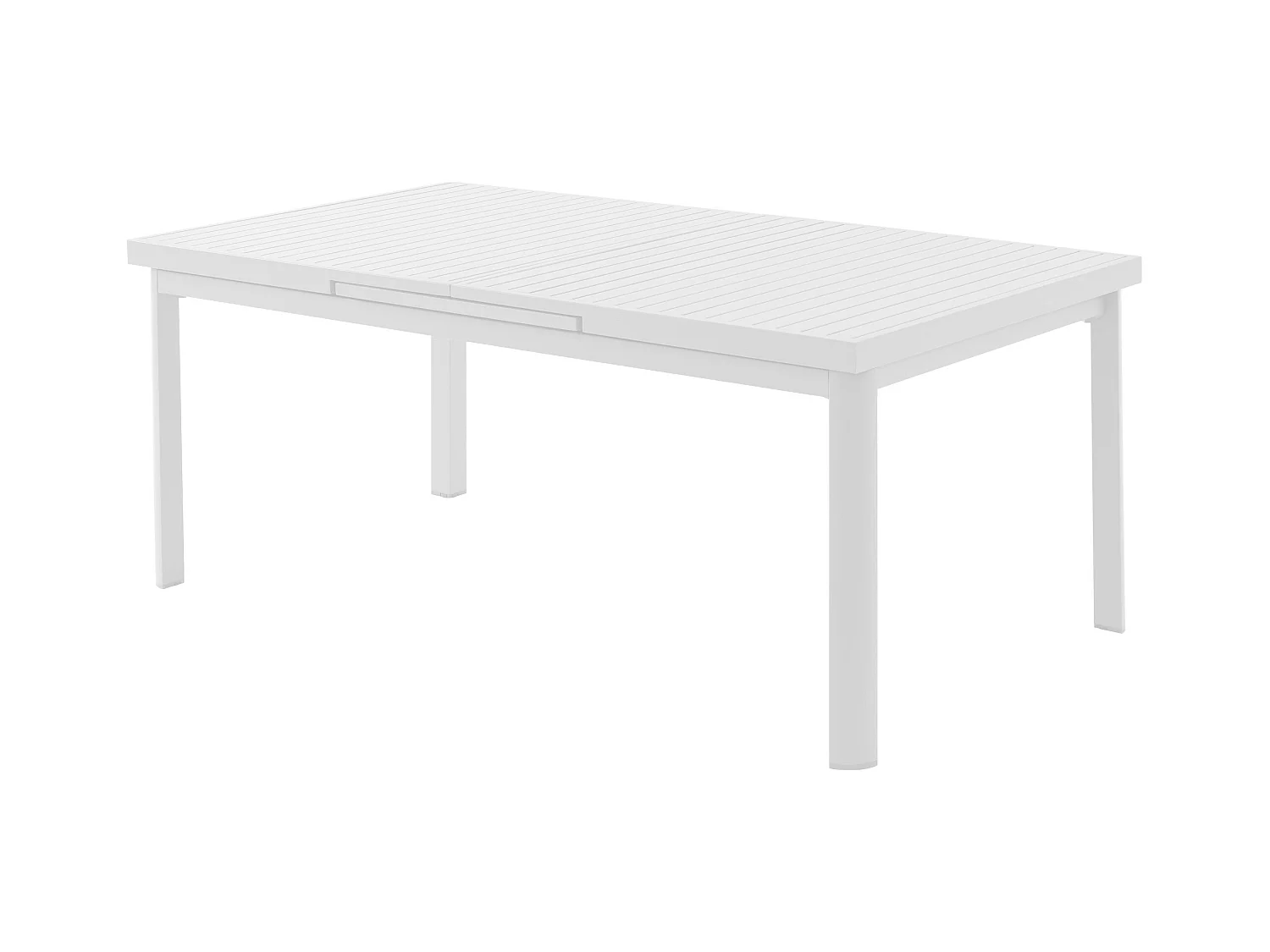 Table de jardin extensible en aluminium L.180/240cm - Blanc - NAURU de MYLIA