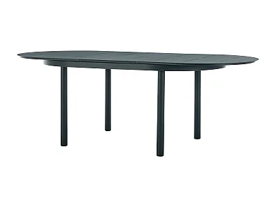 Extendable aluminium garden dining table L.170/220 cm - Anthracite - LOTTYS by MYLIA