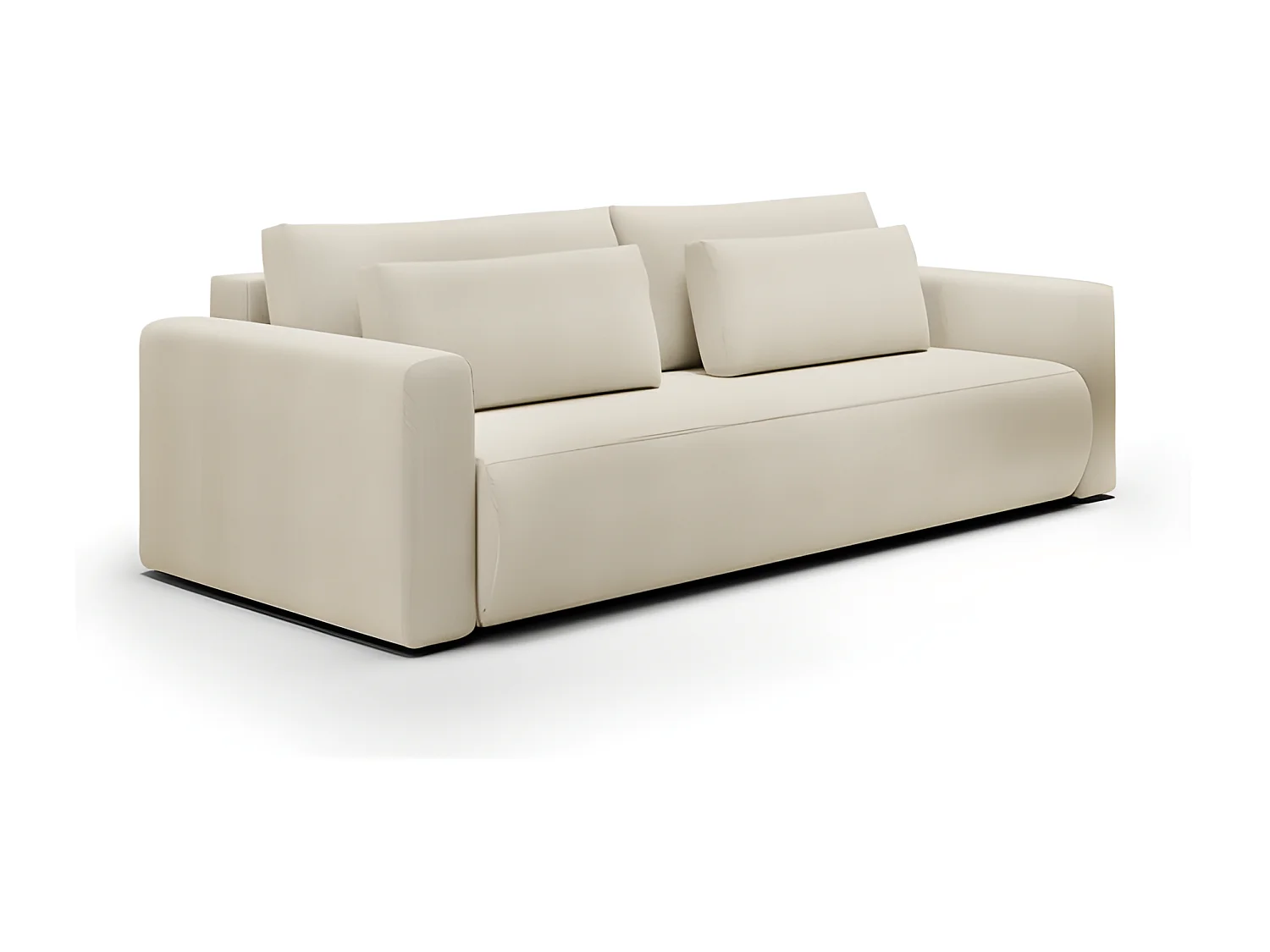 Canapé 3 places CURIA en tissu hydrophobe beige