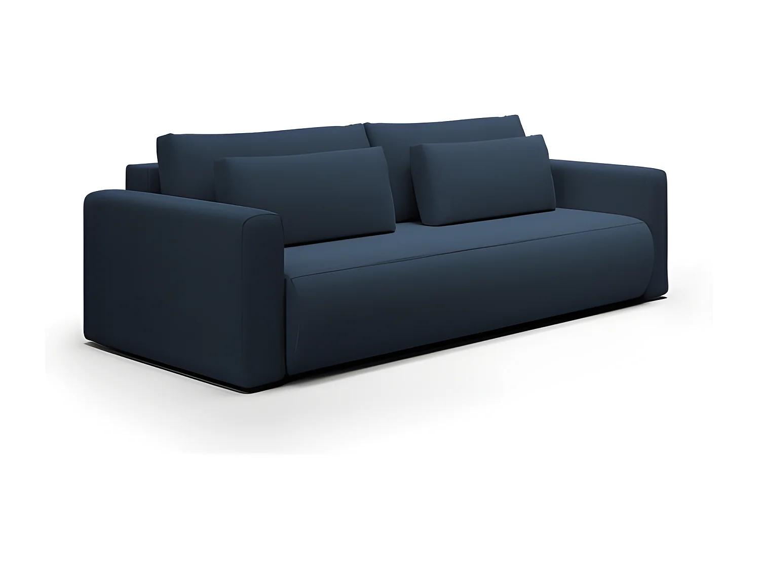 Canapé 3 places CURIA en tissu hydrophobe bleu