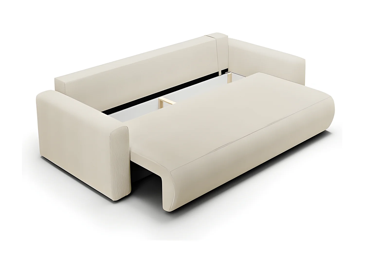 Canapé 3 places CURIA en tissu hydrophobe bleu