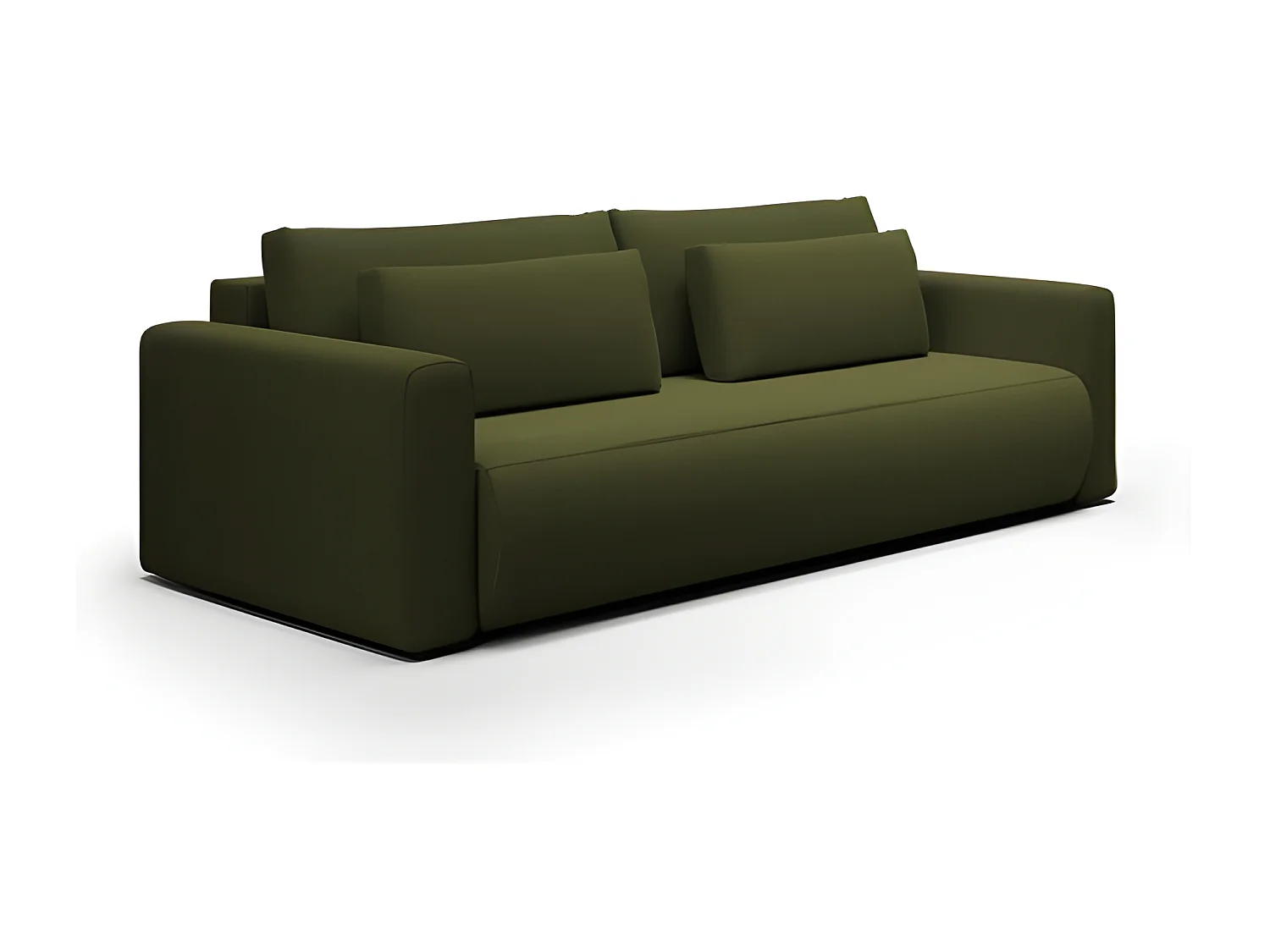 Canapé 3 places CURIA en tissu hydrophobe vert