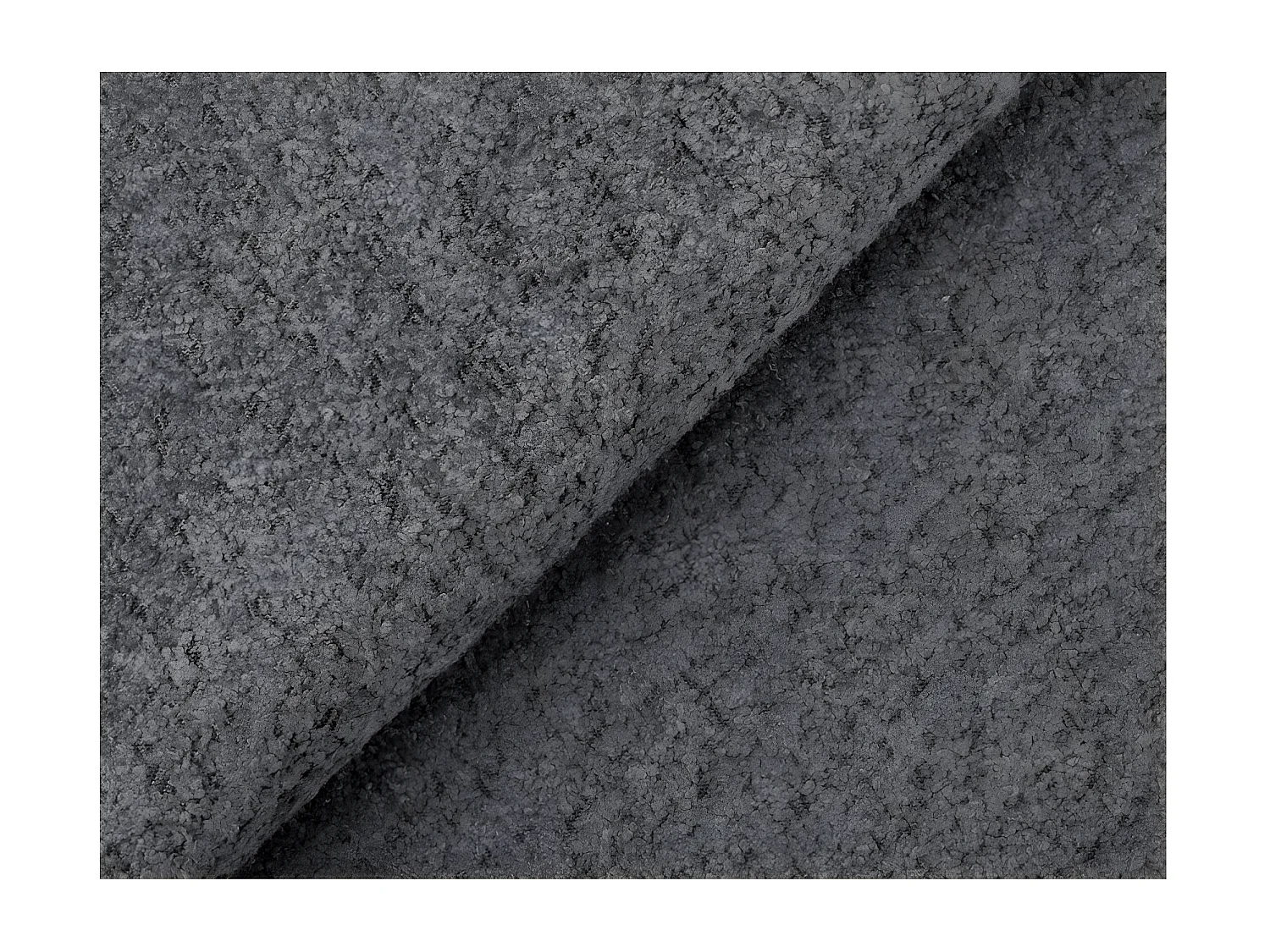 Canapé d'angle 3 places convertible réversible Clarisse avec coffre en tissu bouclette - Gris - L269 x P159 x H89cm - Loungitude