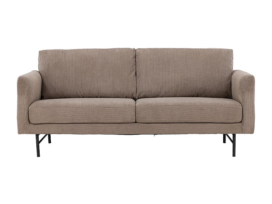 Canapé Côtelé 3 Places "Sky" 198cm Marron