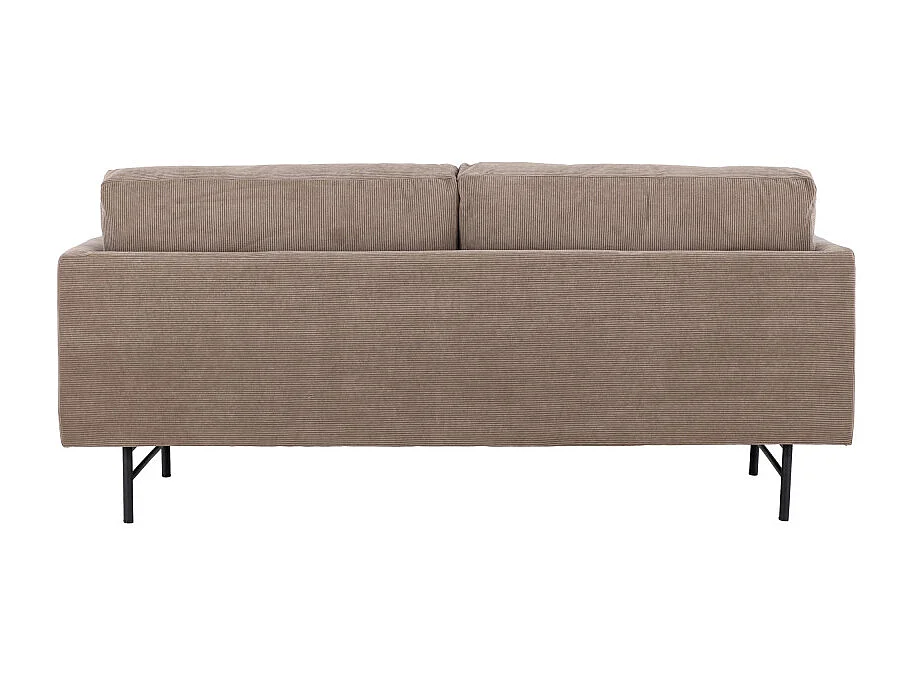 Canapé Côtelé 3 Places "Sky" 198cm Marron