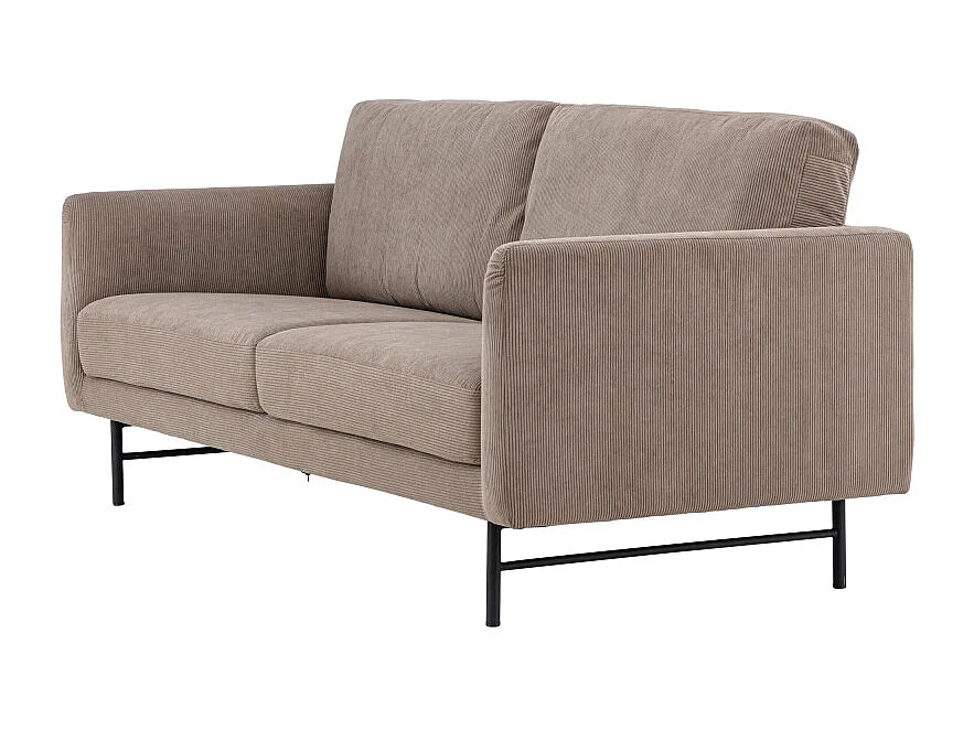 Canapé Côtelé 3 Places "Sky" 198cm Marron