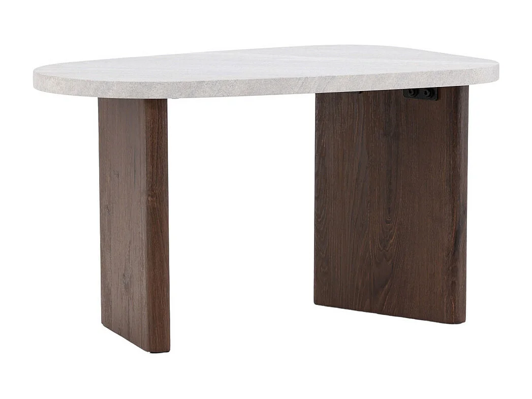 Table d'Appoint Design "Gronvik" 70cm Gris Clair