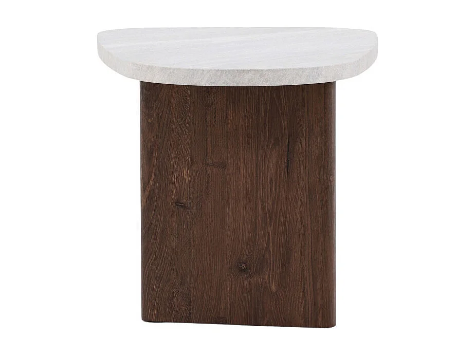 Table d'Appoint Design "Gronvik" 70cm Gris Clair