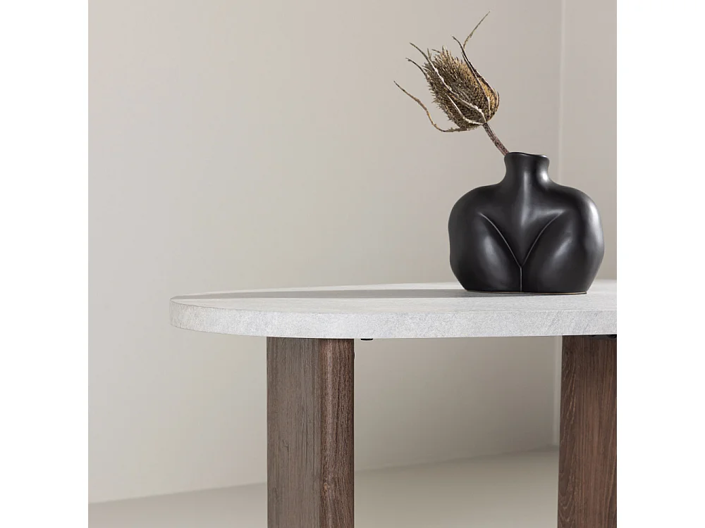 Table d'Appoint Design "Gronvik" 70cm Gris Clair