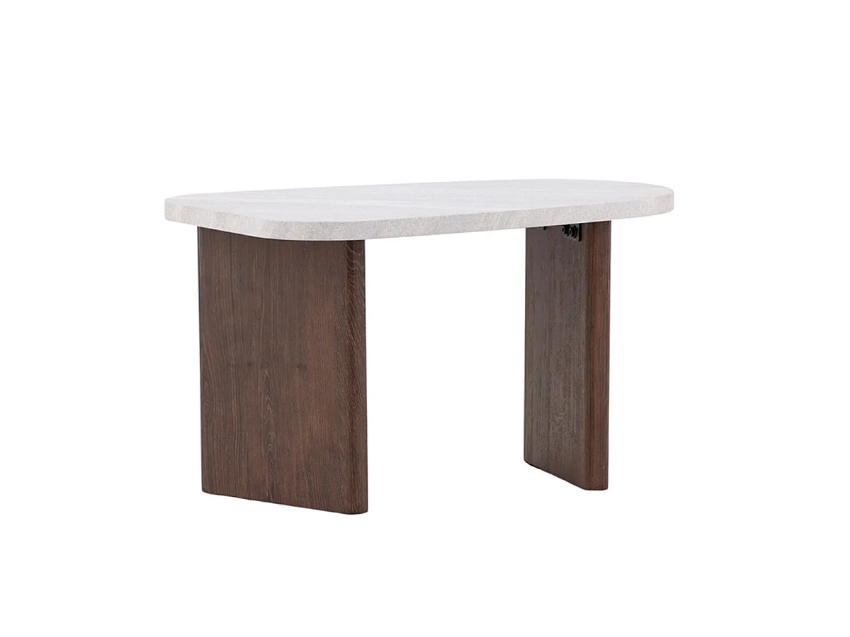 Table d'Appoint Design "Gronvik" 70cm Gris Clair