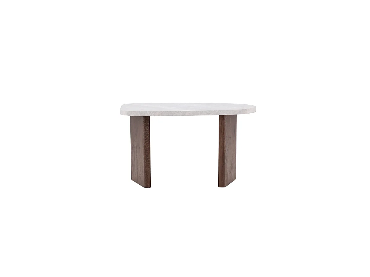 Table d'Appoint Design "Gronvik" 70cm Gris Clair