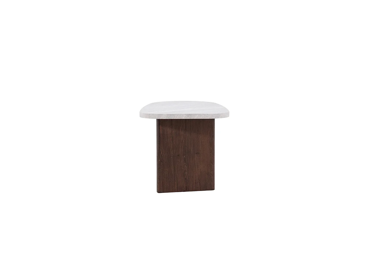 Table d'Appoint Design "Gronvik" 70cm Gris Clair
