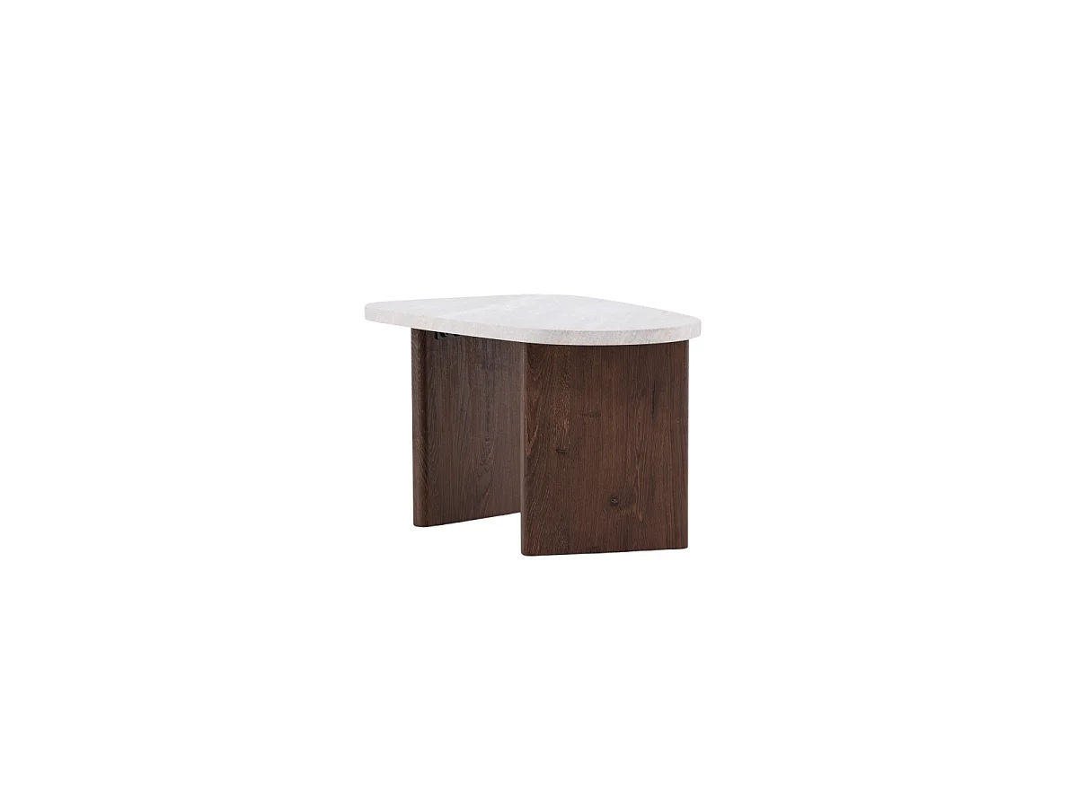 Table d'Appoint Design "Gronvik" 70cm Gris Clair