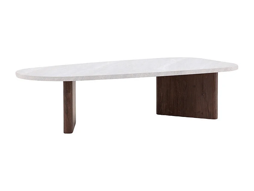 Table Basse Design "Gronvik" 130cm Gris Clair