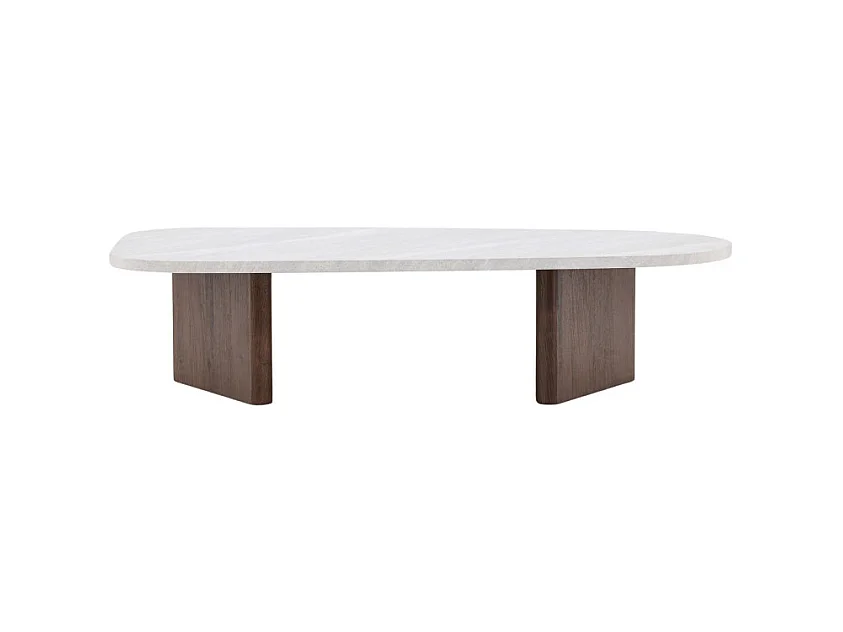 Table Basse Design "Gronvik" 130cm Gris Clair