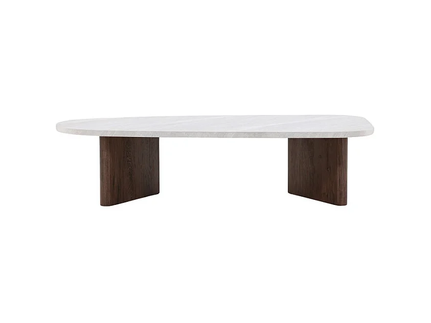 Table Basse Design "Gronvik" 130cm Gris Clair