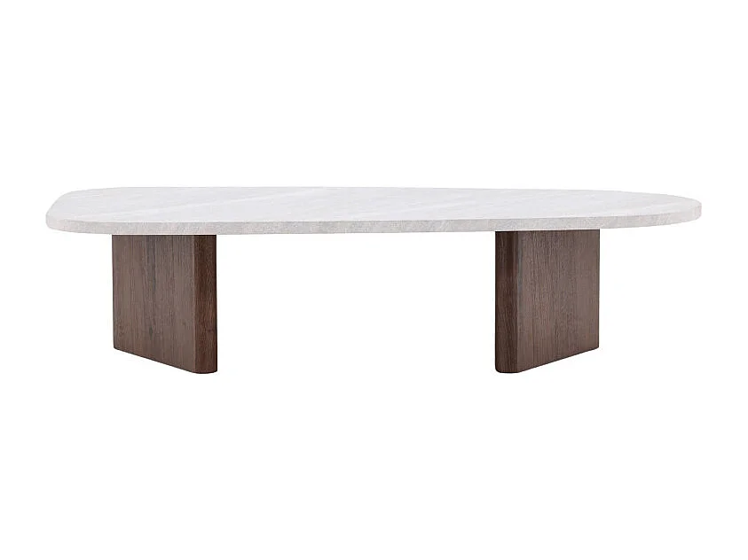 Table Basse Design "Gronvik" 130cm Gris Clair