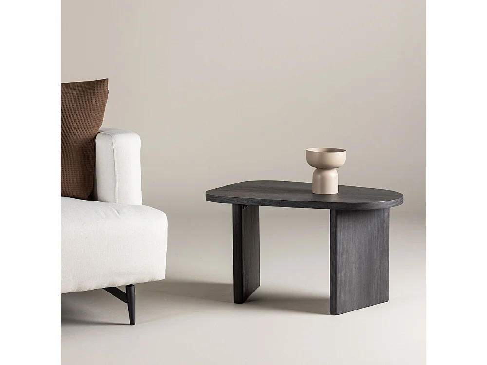 Table d'Appoint Design "Gronvik" 70cm Noir