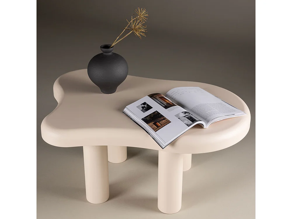 Table Basse Design "Stromstad" 100cm Blanc