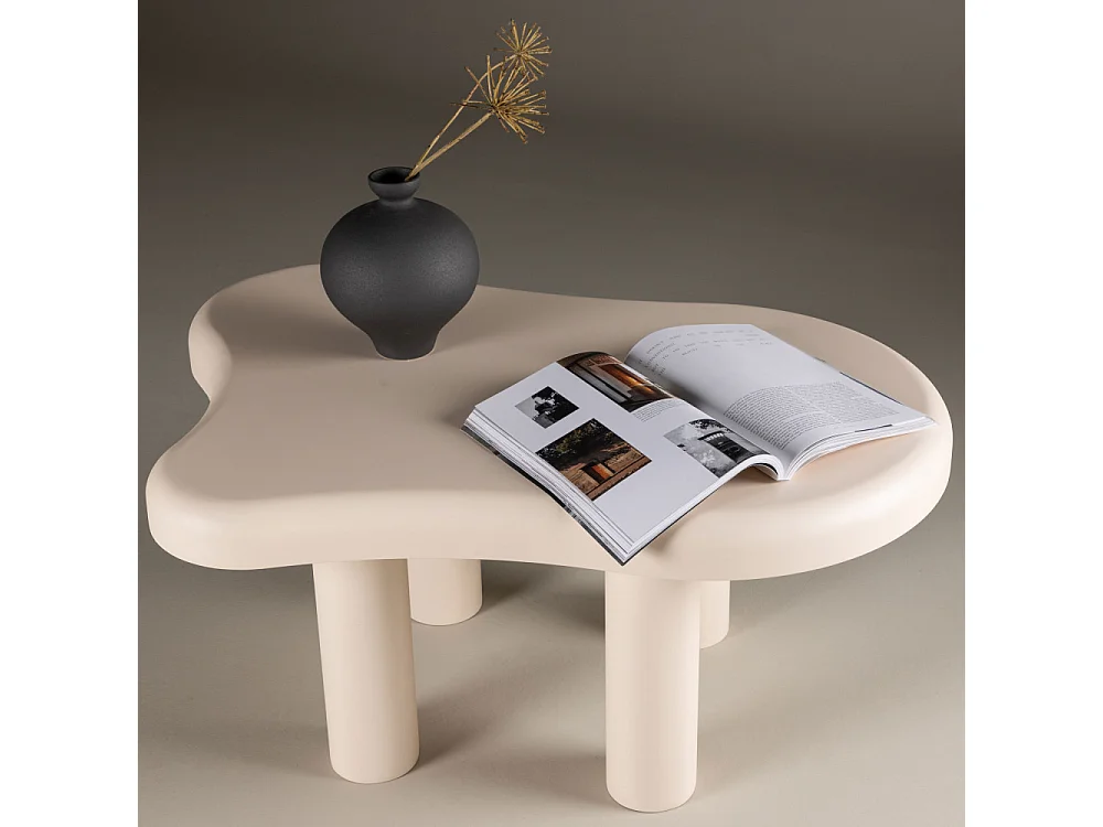 Table Basse Design "Stromstad" 100cm Blanc