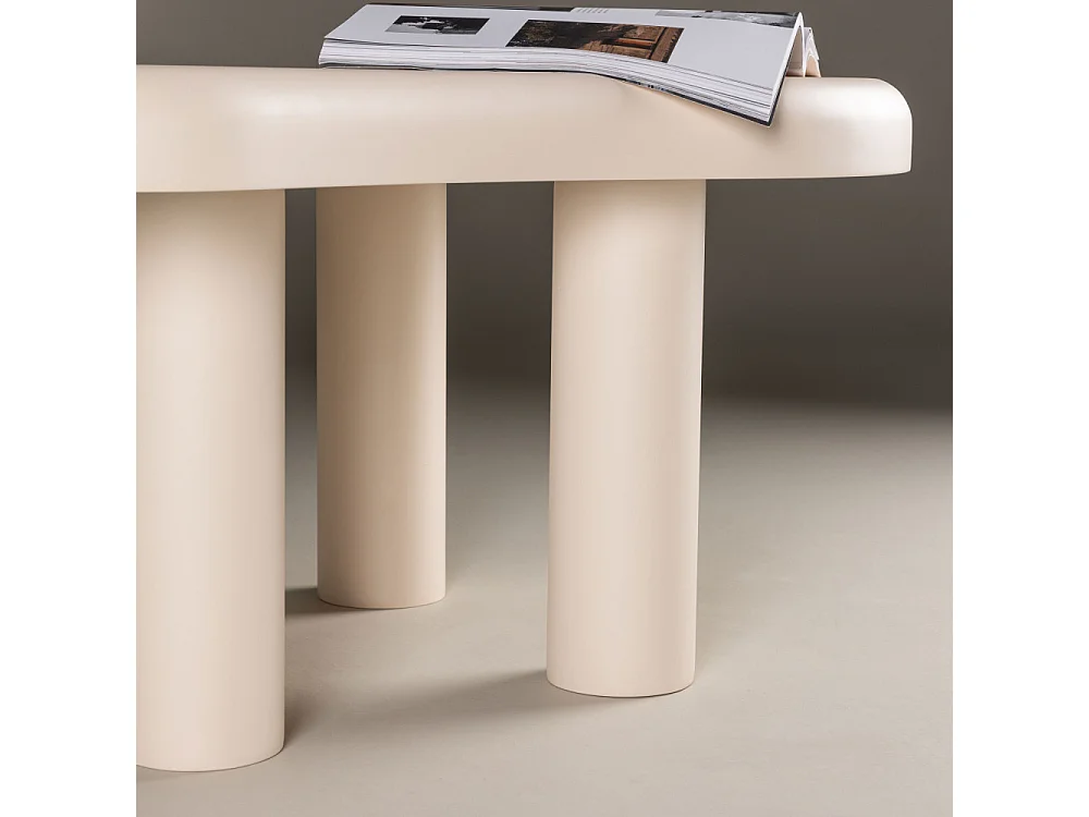 Table Basse Design "Stromstad" 100cm Blanc