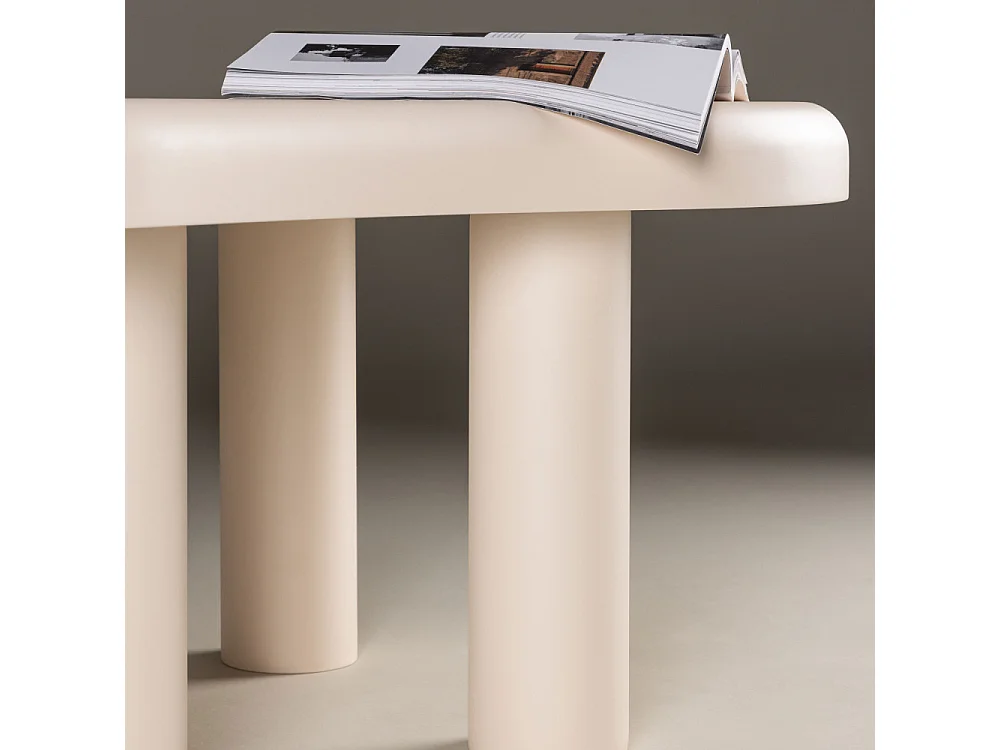 Table Basse Design "Stromstad" 100cm Blanc